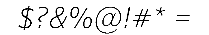 WTSaltburn ThinItalic Font OTHER CHARS