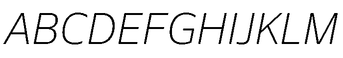 WTSaltburn ThinItalic Font UPPERCASE