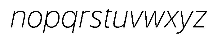 WTSaltburn ThinItalic Font LOWERCASE