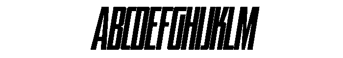 WTSkrappa CondensedItalicTight Instance Font UPPERCASE