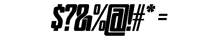 WTSkrappa NarrowItalicTight Instance Font OTHER CHARS