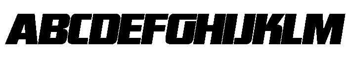 WTSkrappa WideItalicTight Instance Font UPPERCASE