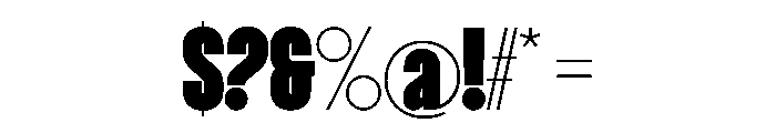 WTVelo Black Font OTHER CHARS