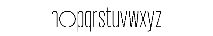 WTVelo ExtraLight Font LOWERCASE