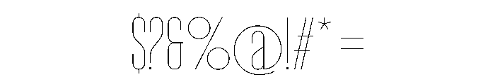 WTVelo Hairline Font OTHER CHARS