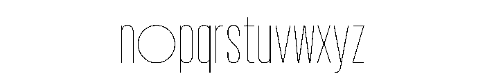 WTVelo Hairline Font LOWERCASE