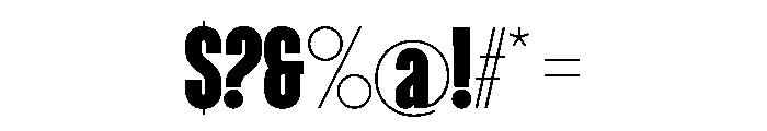 WTVelo Heavy Font OTHER CHARS