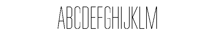 WTVelo Thin Font UPPERCASE