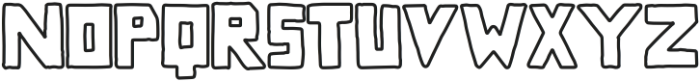 WUDZY Outline ttf (400) Font LOWERCASE