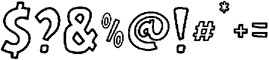 Wubbo Jumble Outline otf (400) Font OTHER CHARS