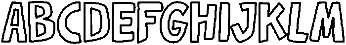 Wubbo Jumble Outline otf (400) Font UPPERCASE