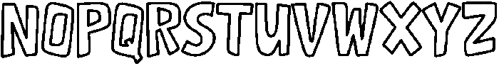 Wubbo Jumble Outline otf (400) Font UPPERCASE