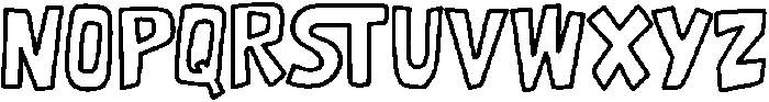 Wubbo Jumble Outline otf (400) Font LOWERCASE