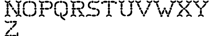 Wurstchen Dotted Font LOWERCASE