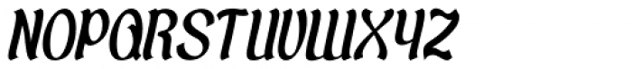 Wu Italic Font UPPERCASE