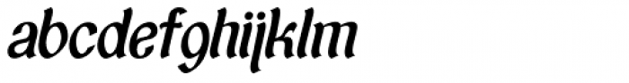 Wu Italic Font LOWERCASE