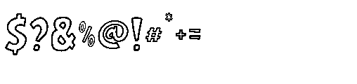 Wubbo Jumble Outline Regular Font OTHER CHARS