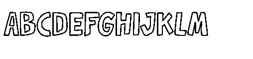 Wubbo Jumble Outline Regular Font UPPERCASE