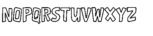 Wubbo Jumble Outline Regular Font UPPERCASE