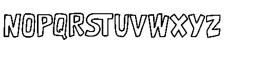 Wubbo Jumble Outline Regular Font LOWERCASE