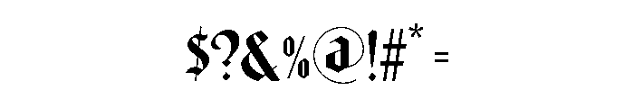 Wyndham Gothic Font OTHER CHARS