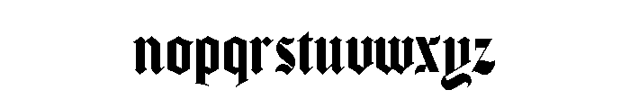 Wyndham Gothic Font LOWERCASE