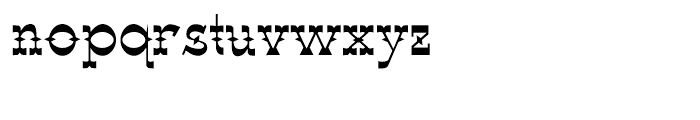 Wyoming Macroni Pegged Font LOWERCASE