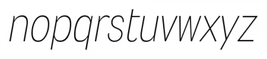 Wyvern ExtraLight Italic Font LOWERCASE