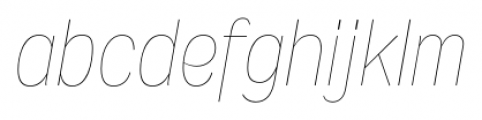 Wyvern UltraLight Italic Font LOWERCASE