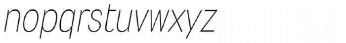 Wyvern ExtraLight Italic Font LOWERCASE