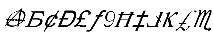 X-Cryption Italic Font UPPERCASE