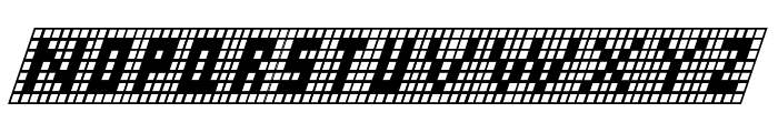 X-Grid Italic Font UPPERCASE