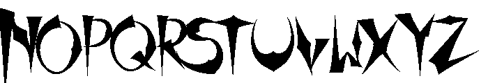 X Horror X Font LOWERCASE