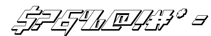 X-Racer 3D Italic Font OTHER CHARS