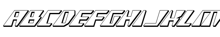 X-Racer 3D Italic Font UPPERCASE