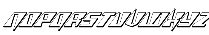 X-Racer 3D Italic Font UPPERCASE
