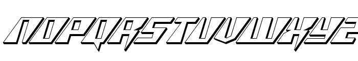 X-Racer 3D Italic Font LOWERCASE