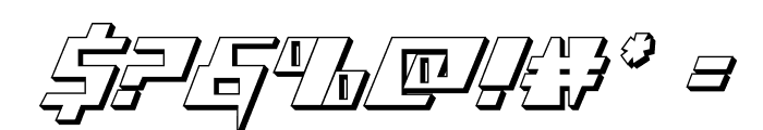 X-Racer 3D Font OTHER CHARS