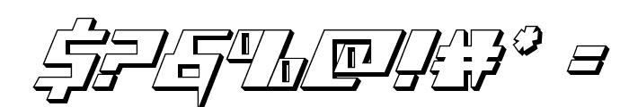 X-Racer 3D Font OTHER CHARS