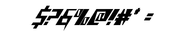 X-Racer Condensed Italic Font OTHER CHARS