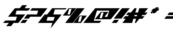 X-Racer Expanded Italic Font OTHER CHARS