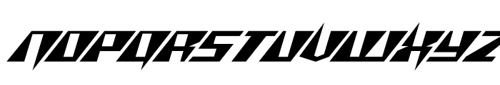 X-Racer Expanded Italic Font UPPERCASE