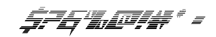 X-Racer Gradient Italic Font OTHER CHARS