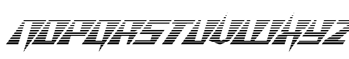 X-Racer Gradient Italic Font UPPERCASE