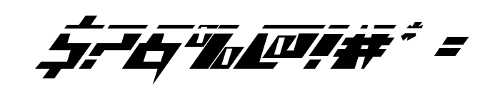 X-Racer Laser Italic Font OTHER CHARS