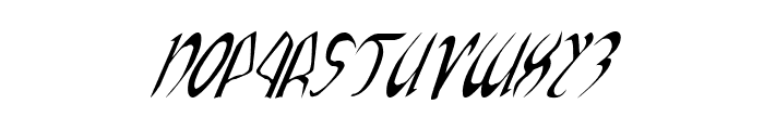 Xaphan II Condensed Italic Font UPPERCASE