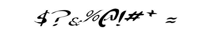 Xaphan II Expanded Italic Font OTHER CHARS