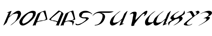 Xaphan II Expanded Italic Font UPPERCASE