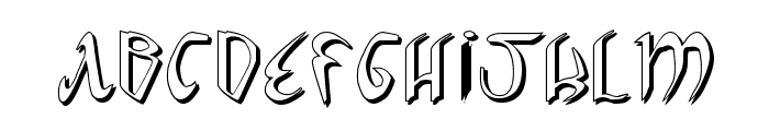 Xaphan II Shadow Font UPPERCASE