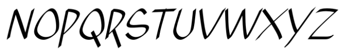 Xahosch Italic Font UPPERCASE